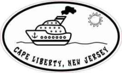 Cruise Ship Oval Cape Liberty Sticker