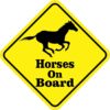 Horses On Board Magnet