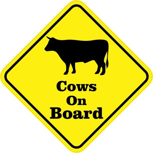 Cows On Board Sticker