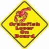 Crawfish Lover On Board Sticker