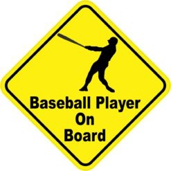 Baseball Player On Board Magnet