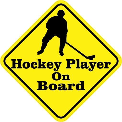 Hockey Player On Board Sticker