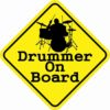 Drummer On Board Magnet