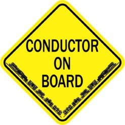 Train Conductor On Board Sticker
