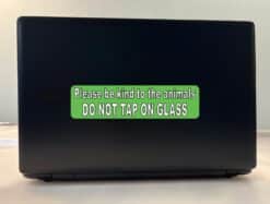 8in x 2in Do Not Tap On Glass Sticker