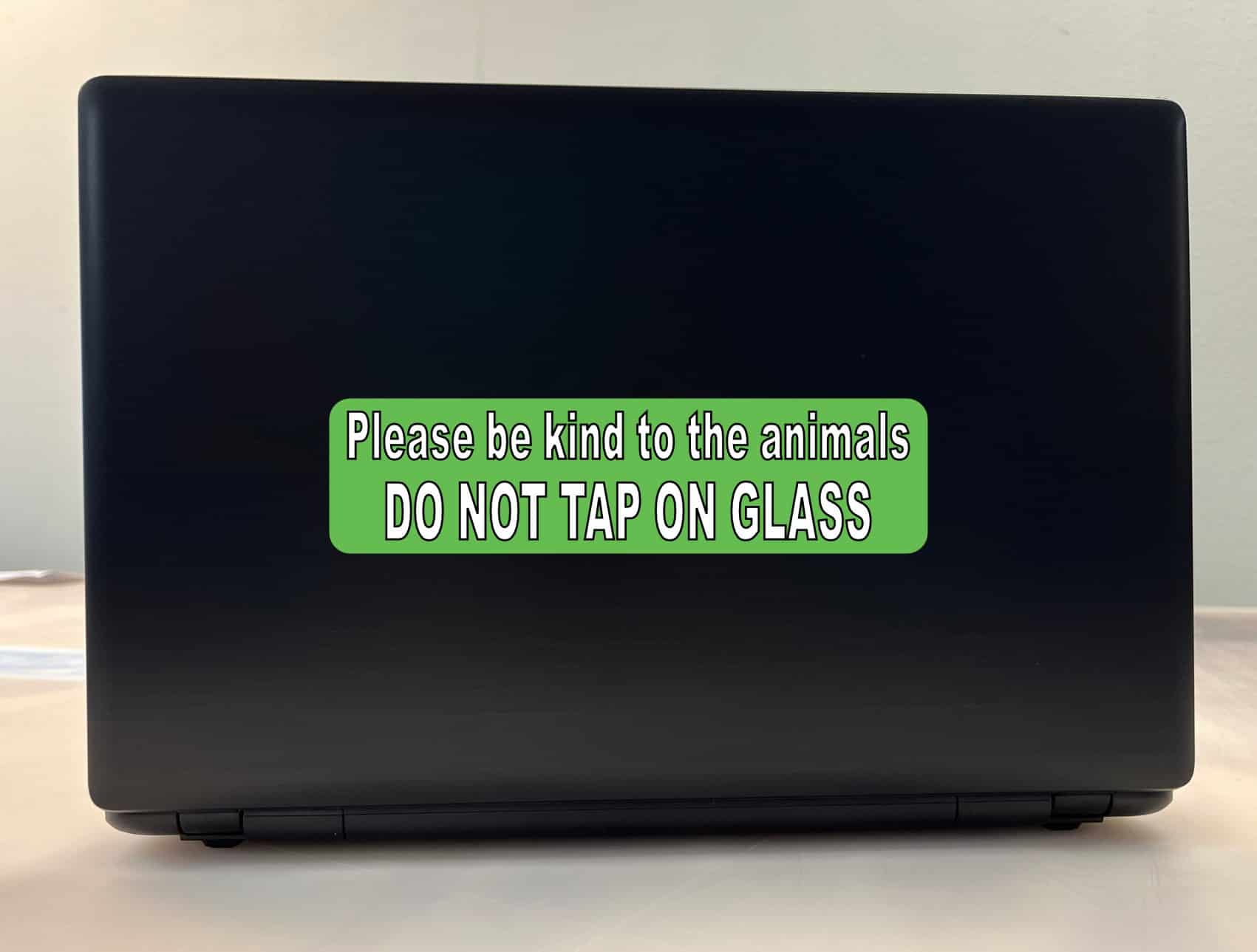8in x 2in Do Not Tap On Glass Sticker