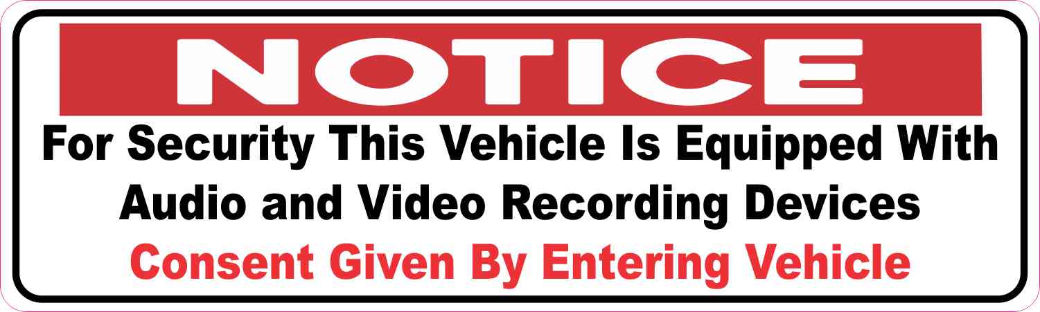 Audio and Video Recording Consent Sticker