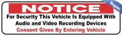 Alternative view of 10in x 3in Audio and Video Recording Consent Magnet