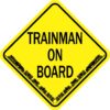 Trainman On Board Magnet