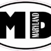Oval MD Maryland Sticker