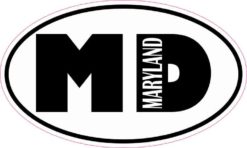 Oval MD Maryland Sticker