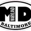 Oval MD Baltimore Maryland Sticker