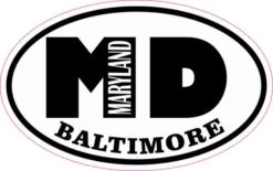 Oval MD Baltimore Maryland Sticker
