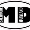 Oval MD Baltimore Maryland Sticker