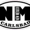 Oval NM Carlsbad New Mexico Sticker