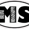 Oval MS Biloxi Mississippi Sticker