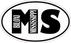 Oval MS Biloxi Mississippi Sticker