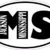 Oval MS Jackson Mississippi Sticker