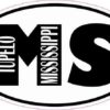 Oval MS Tupelo Mississippi Sticker