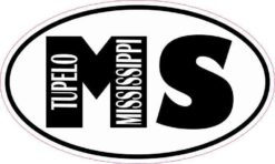 Oval MS Tupelo Mississippi Sticker