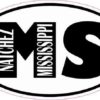 Oval MS Natchez Mississippi Sticker