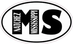 Oval MS Natchez Mississippi Sticker