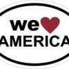 Oval We Love America Sticker