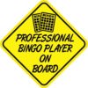 Professional Bingo Player On Board Sticker