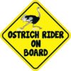 Ostrich Rider On Board Sticker