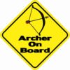 Archer On Board Sticker