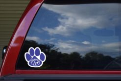 Alternative view of 5in x 4.75in Blue Cougar Paw Sticker