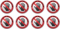 Please Do Not Touch Stickers
