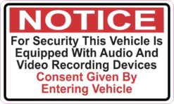 Audio And Video Recording Consent Magnet