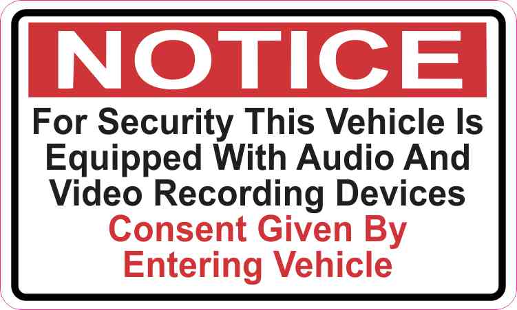Audio And Video Recording Consent Magnet