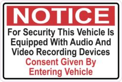 Audio And Video Recording Consent Magnet