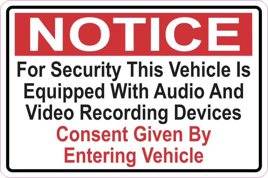 Audio And Video Recording Consent Magnet