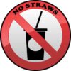 No Straws Sticker