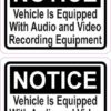 Notice Audio and Video Recording Stickers