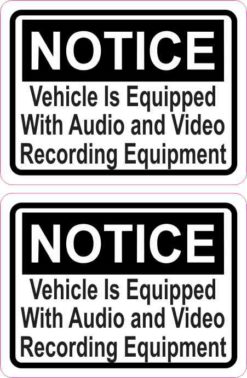 Notice Audio and Video Recording Stickers