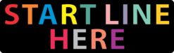 Start Line Here Sticker