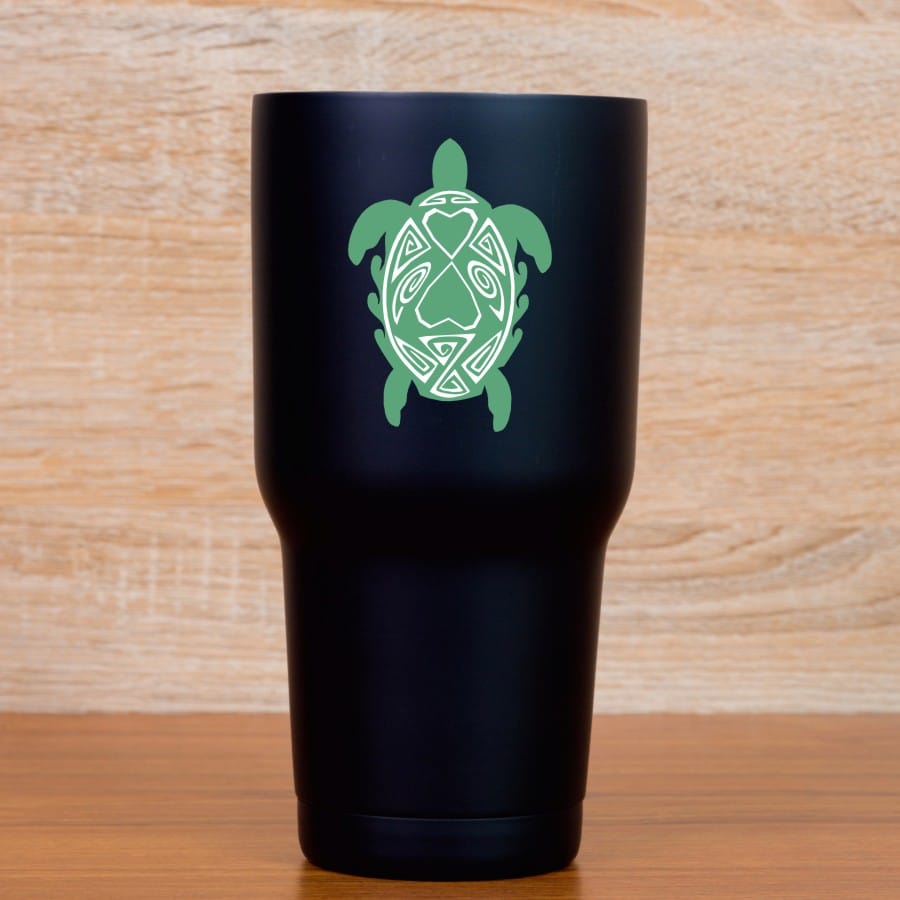 Green and White Turtle Family Stickers