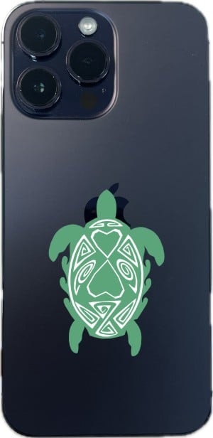 Green and White Turtle Family Stickers