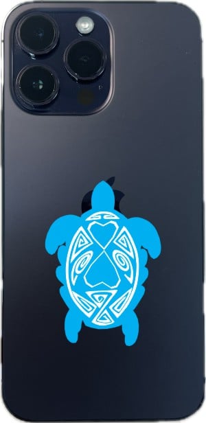 Blue and White Turtle Family Stickers