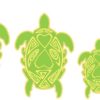 Green and Yellow Turtle Family Stickers