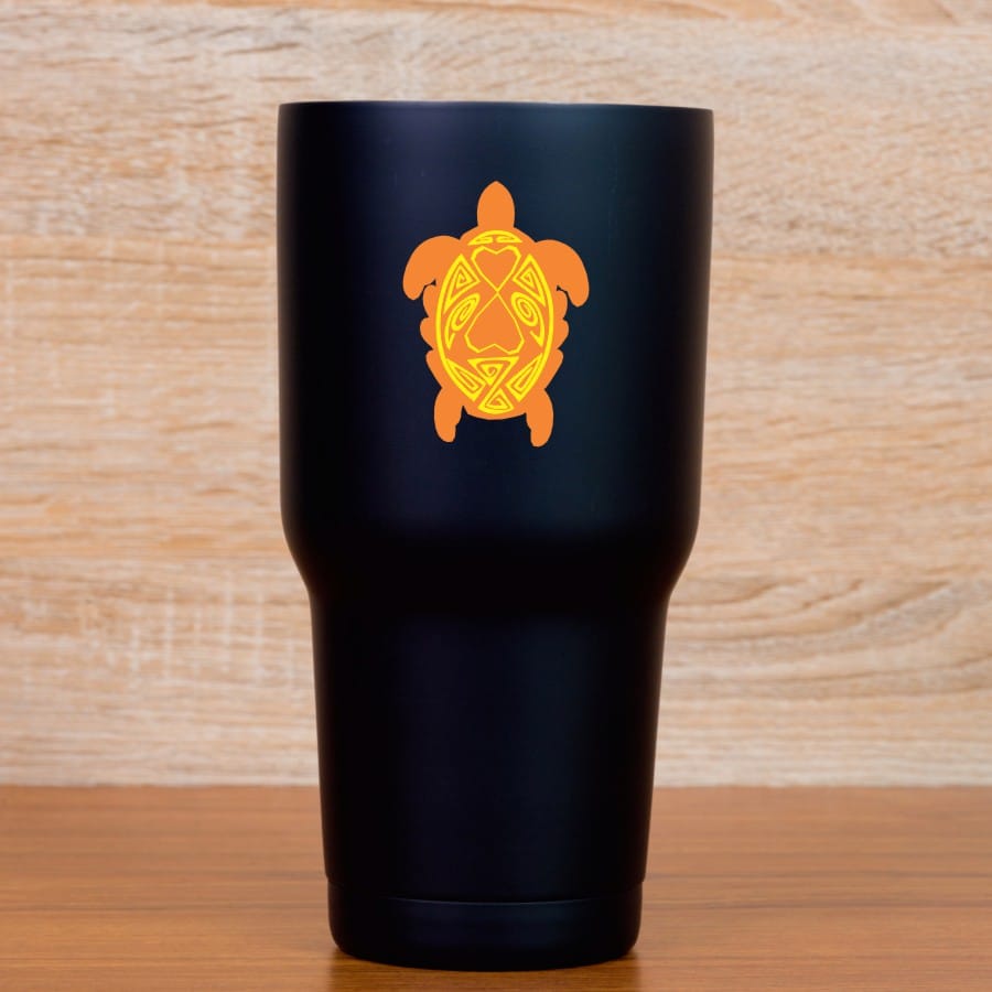 Orange and Yellow Turtle Family Stickers