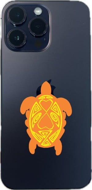 Orange and Yellow Turtle Family Stickers