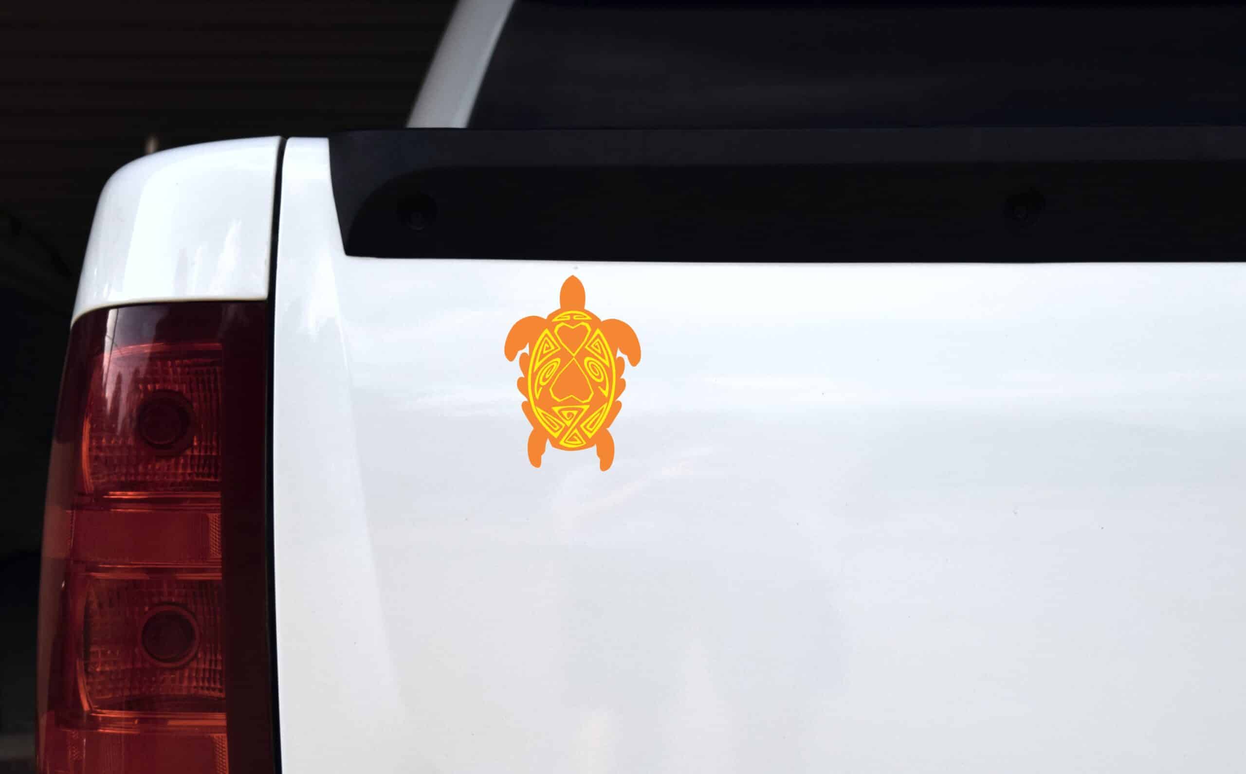 Orange and Yellow Turtle Family Stickers