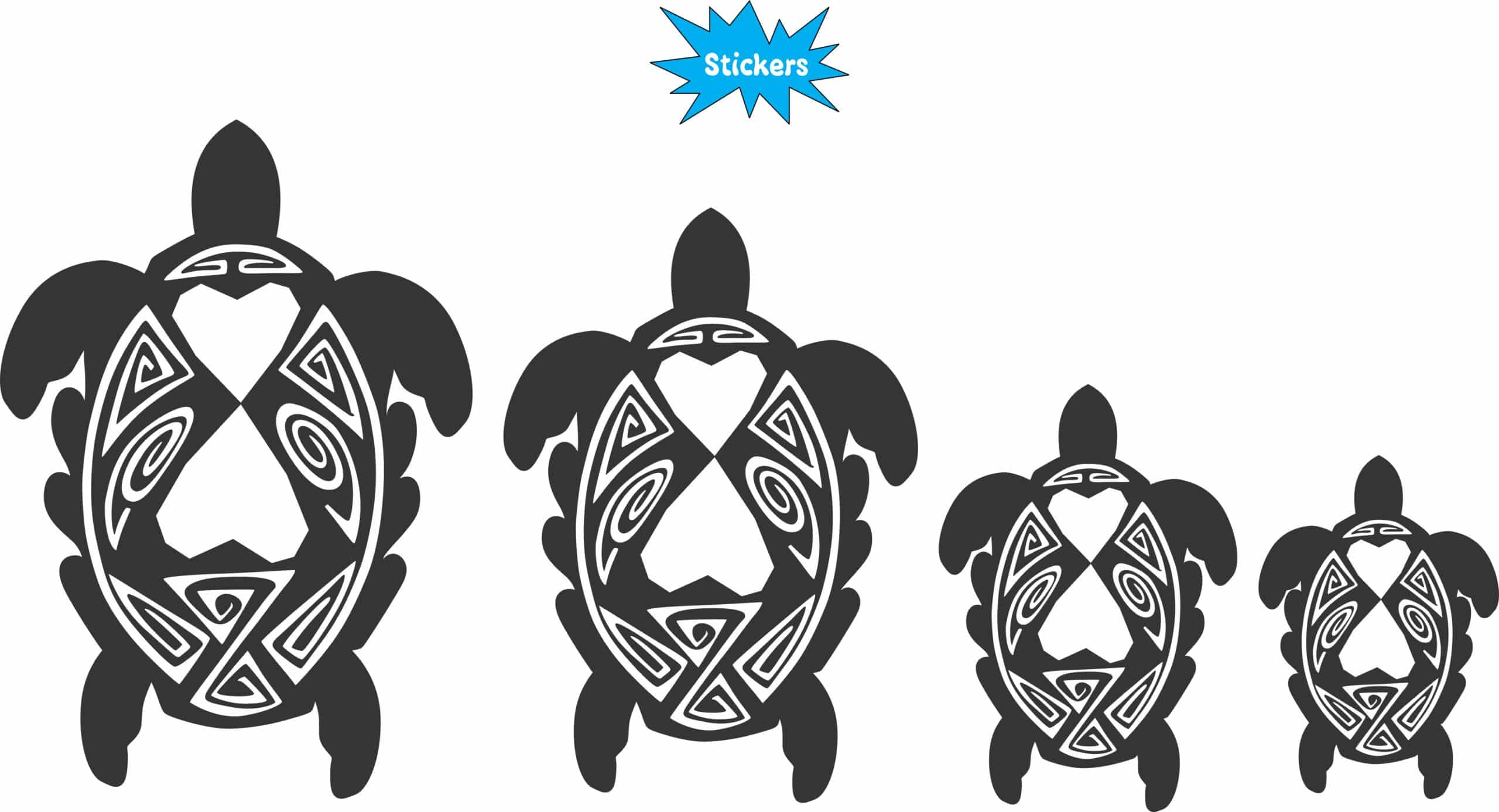 Turtle Family Stickers