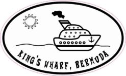 Cruise Ship Oval King's Wharf Sticker