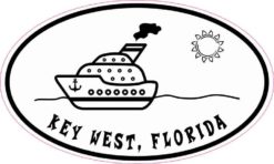 Cruise Ship Oval Key West Sticker
